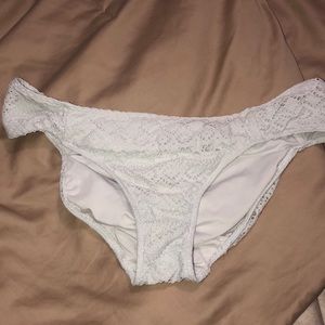 Victoria Secret Pink White Swim Bottom
